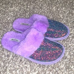 Like New Sparkle Purple Slippers 💜🦄